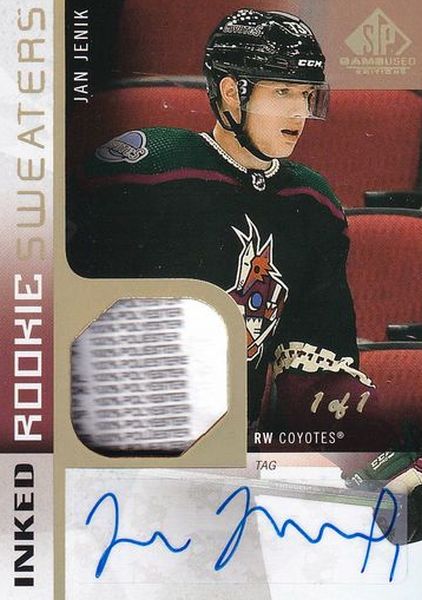 AUTO RC tag karta JAN JENÍK 21-22 SPGU Inked Rookie Sweaters 1/1